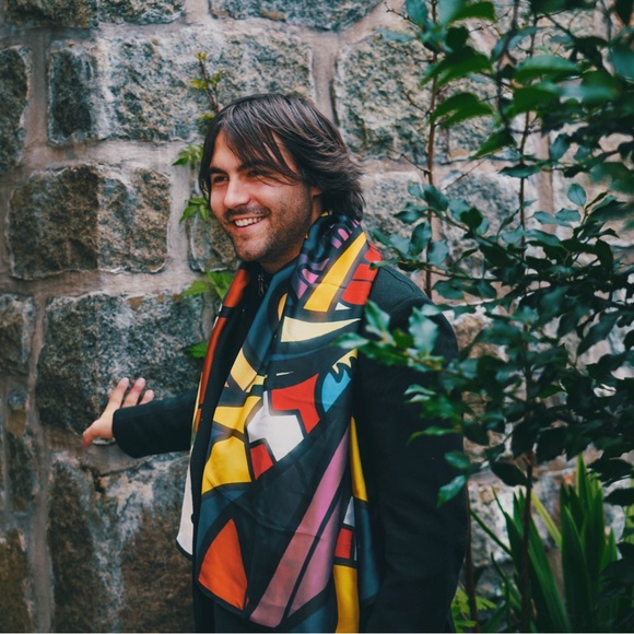 Luxurious small-batch custom satin garment scarf/ dress/ wrap. - Picture 7 of 10